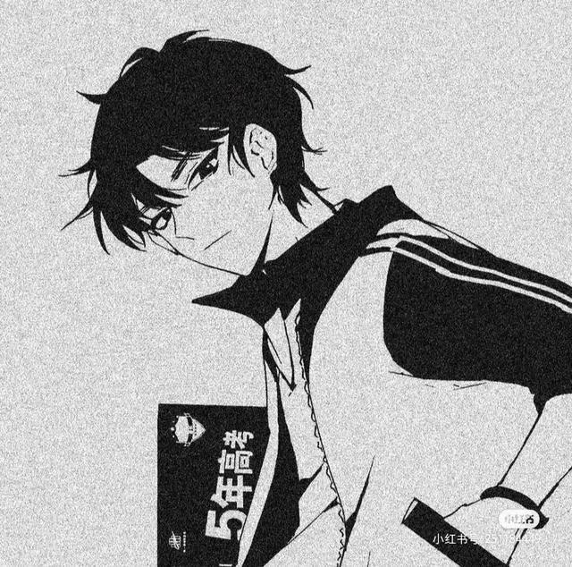 黑白动漫男头像，冷酷霸气，野王专用