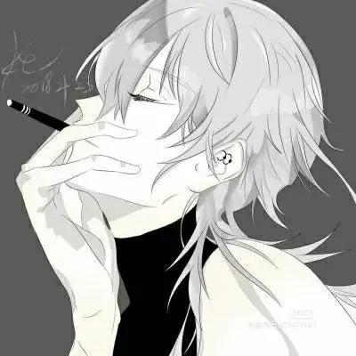 黑白动漫男头像，冷酷霸气，野王专用