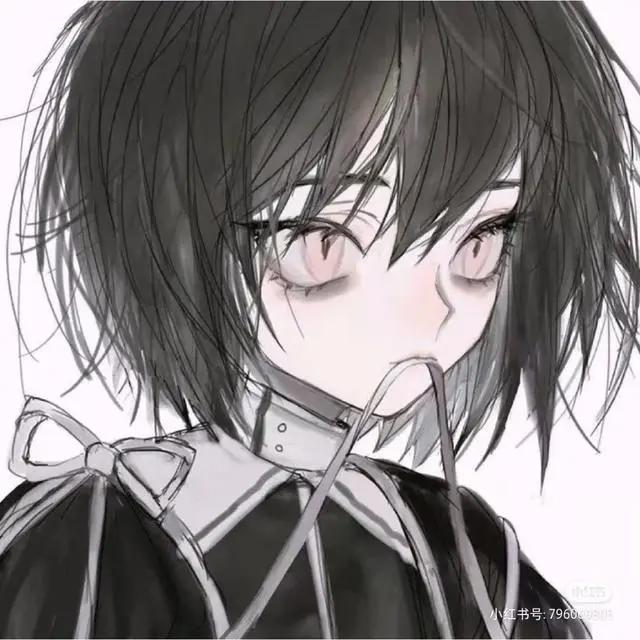 黑白动漫男头像，冷酷霸气，野王专用