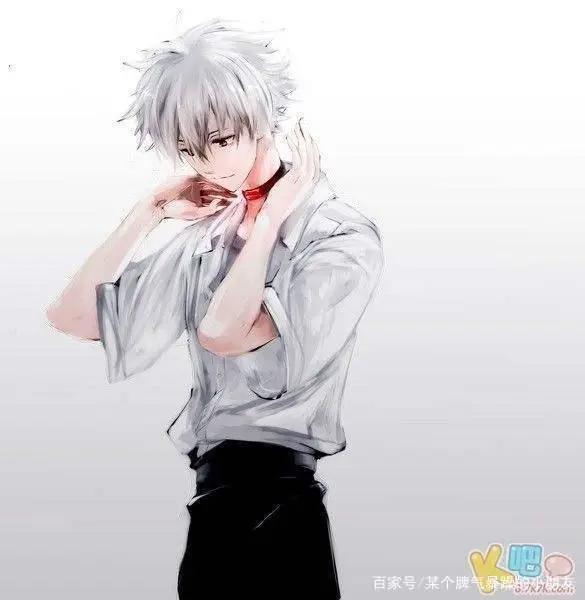动漫男头白发动漫小哥哥哦～