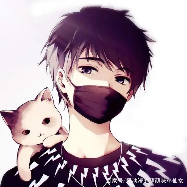 抱着猫的动漫男生头像拥有了一只猫就像拥有了全世界