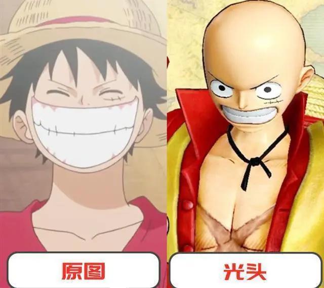 当二次元角色变成光头,路飞气质变化大,利威尔兵长太搞笑