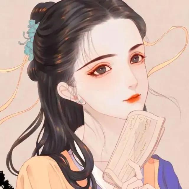 古风少女动漫绘图，愿我如星君如月