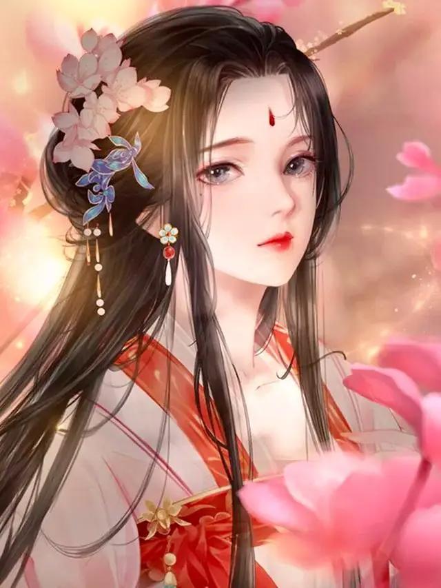 古风少女动漫绘图，愿我如星君如月