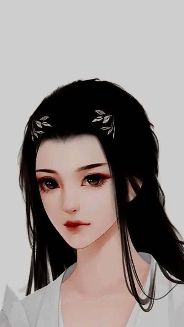 古风少女动漫绘图，愿我如星君如月