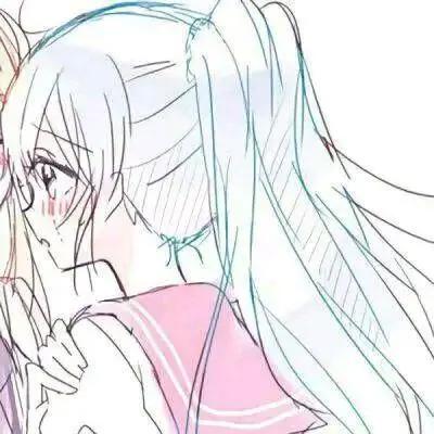动漫二次元：百合闺蜜女生头像