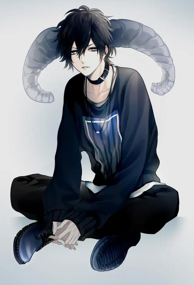 酷酷的二次元动漫男生头像，泥土往往殉葬着一片海洋的宿命！