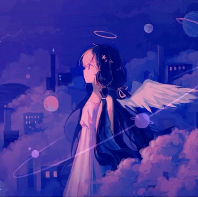 好看的动漫女生头像｜我将日落诉于你