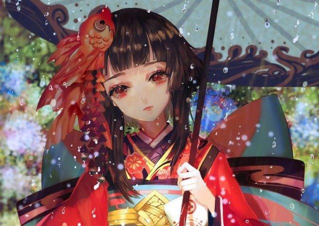 动漫女生头像：唯有南山与君眼，相逢不改旧时青