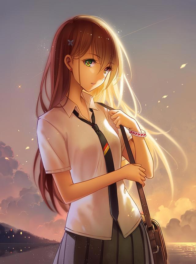 唯美二次元小仙女动漫头像，青山不及你眉长，水清不似你目澈