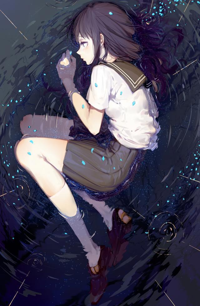 唯美二次元小仙女动漫头像，青山不及你眉长，水清不似你目澈