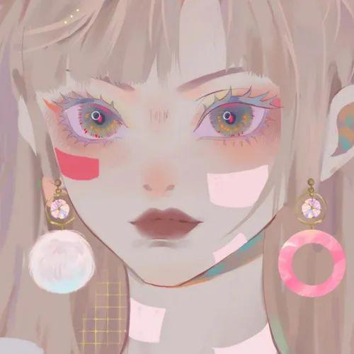 藏匿星空的温柔动漫女生头像