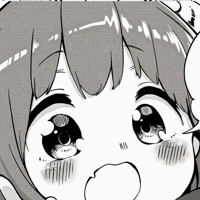 超级奈斯的黑白漫画风女生头像