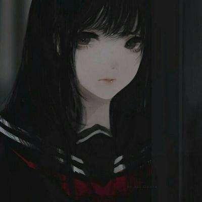 动漫头像：暗黑系女生头像