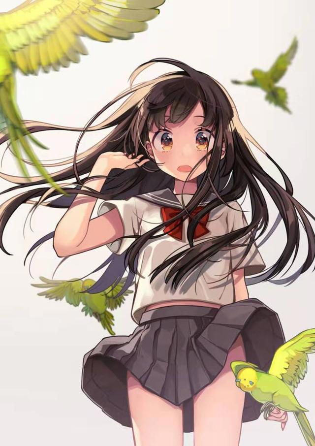 唯美二次元动漫女生头像，你狂的像风，爱恨都匆匆！
