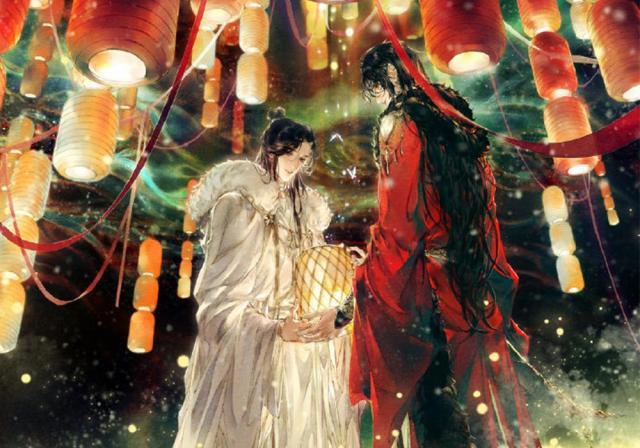 《天官赐福》动画花怜人设图,少年花城还不错,怜怜的发带是亮点