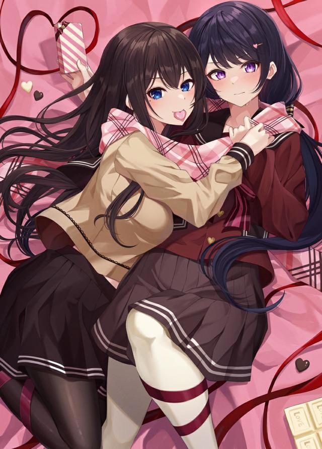 P站美图推荐——制服百合特辑