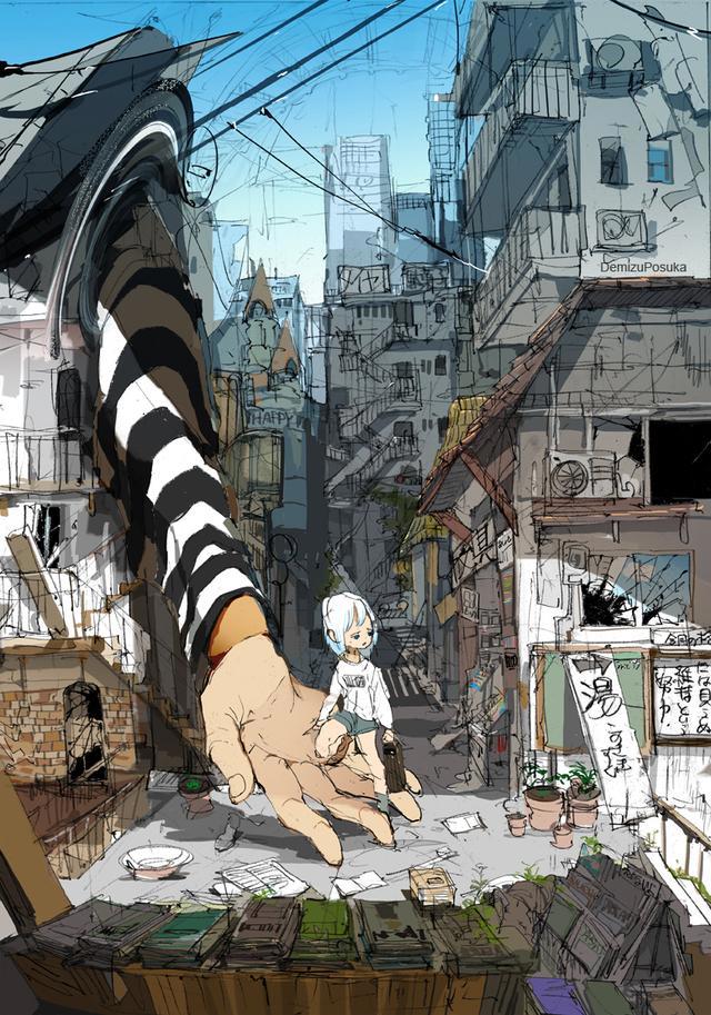 P站画师ポ～ン（出水ぽすか）这个画面内容丰富！