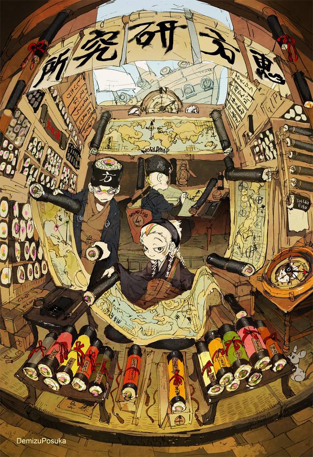 P站画师ポ～ン（出水ぽすか）这个画面内容丰富！
