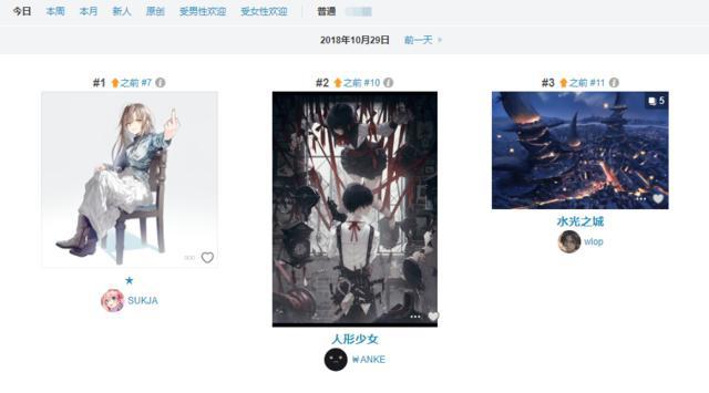 P站日榜第一的小姐姐竖起了一只手指,网友我:好兴奋