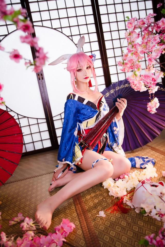 崩坏三：八重樱花魁cos，盛世容颜似天仙，网友：164拍出模特身高