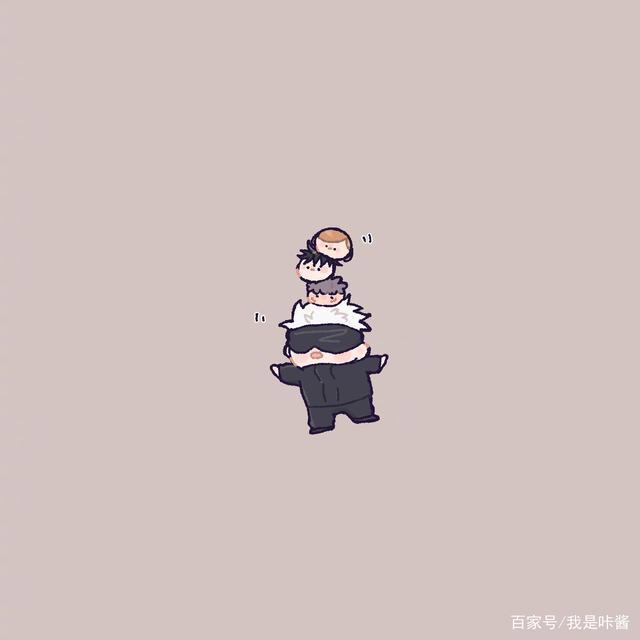 咒术回战五条悟奶萌头像，迷你版五条悟，白毛男神的最后倔强