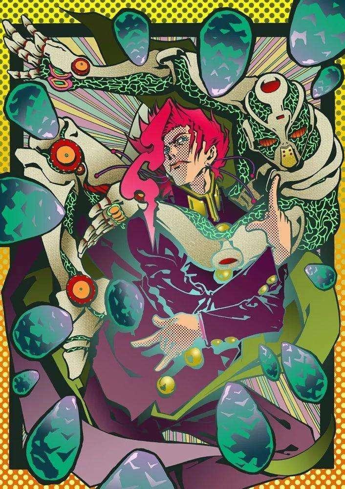 JOJO:“接招吧DIO,半径二十米的的绿宝石水花喷射!”