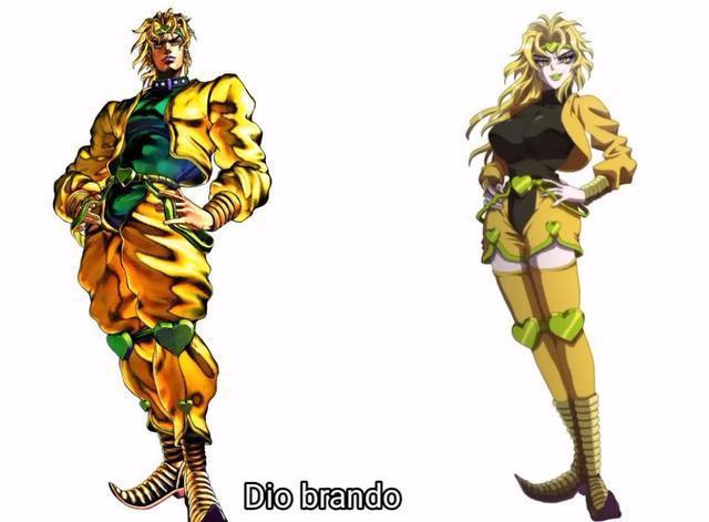 JOJO角色性别转换之后,乔鲁诺是美少女,空条承太郎变成酷姐