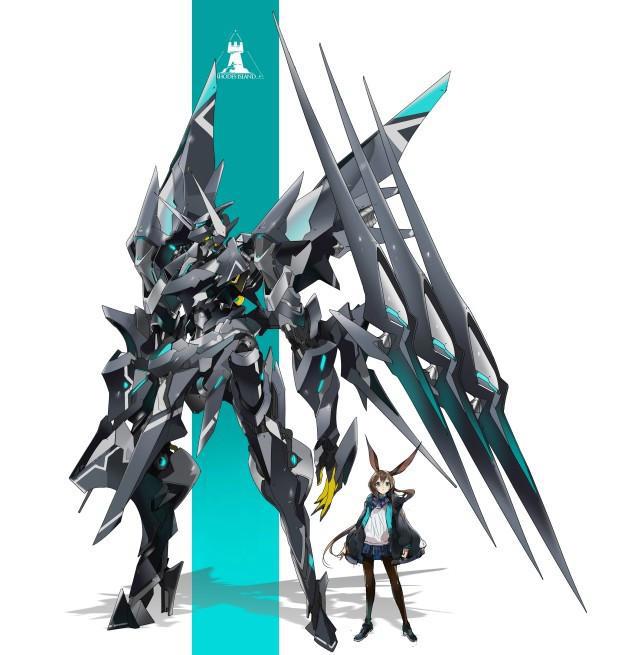《明日方舟》机甲同人：狮蝎宛如人形怪兽，白金气场炸裂，真帅