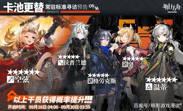 明日方舟:空弦果然进了卡池,但五个角色,我只建议大家抽一个