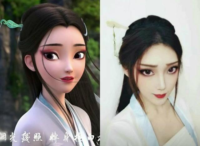 当《白蛇缘起》被cos后,许宣帅气十足,白蛇像从画中走出来一样