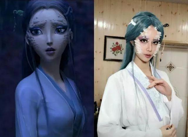 当《白蛇缘起》被cos后,许宣帅气十足,白蛇像从画中走出来一样